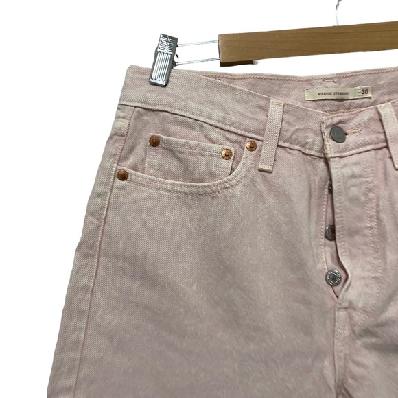 Levi's Wedgie Straight Women's Pink Jeans - Picture 5 of 15